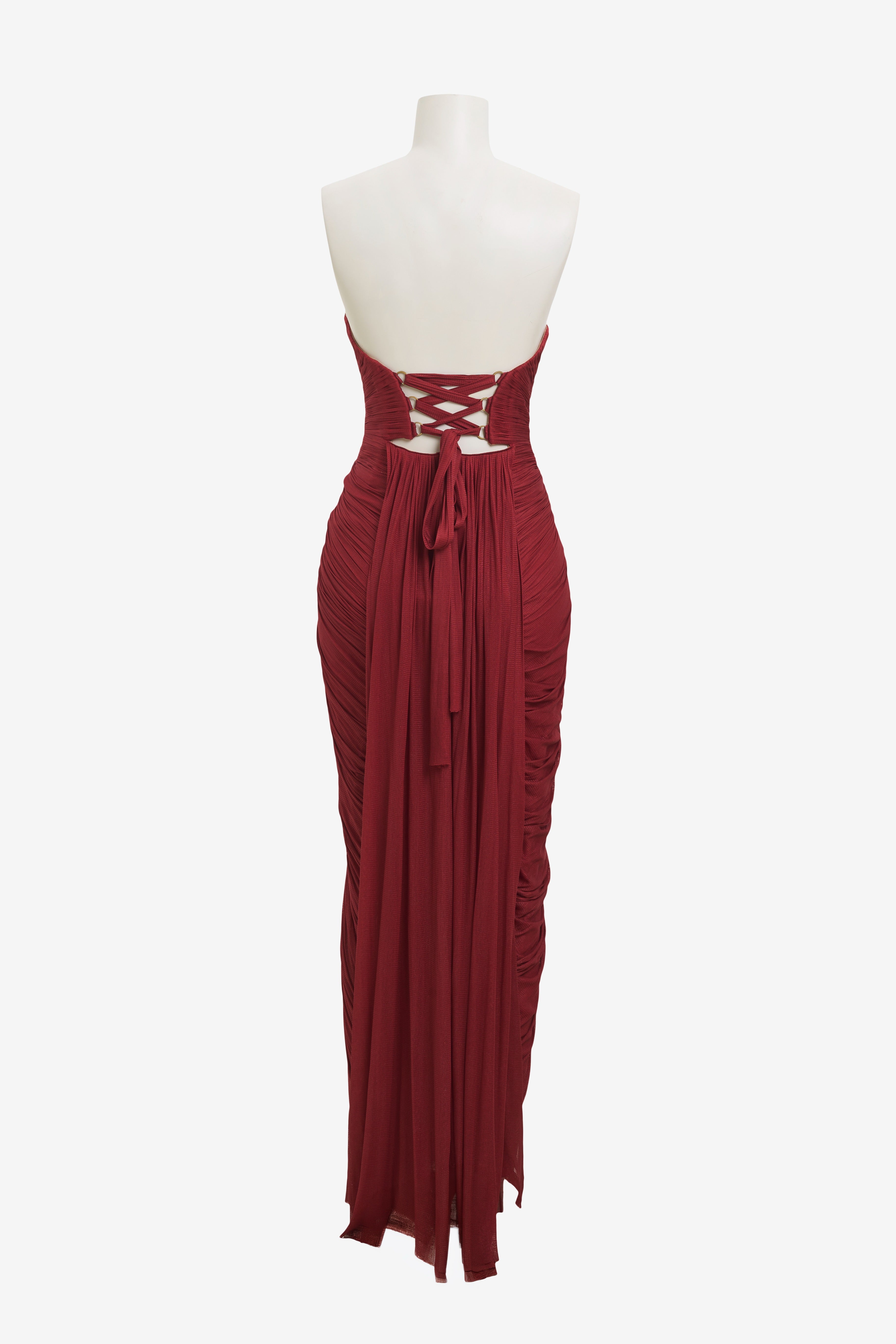 Silk Strapless Evening Dress