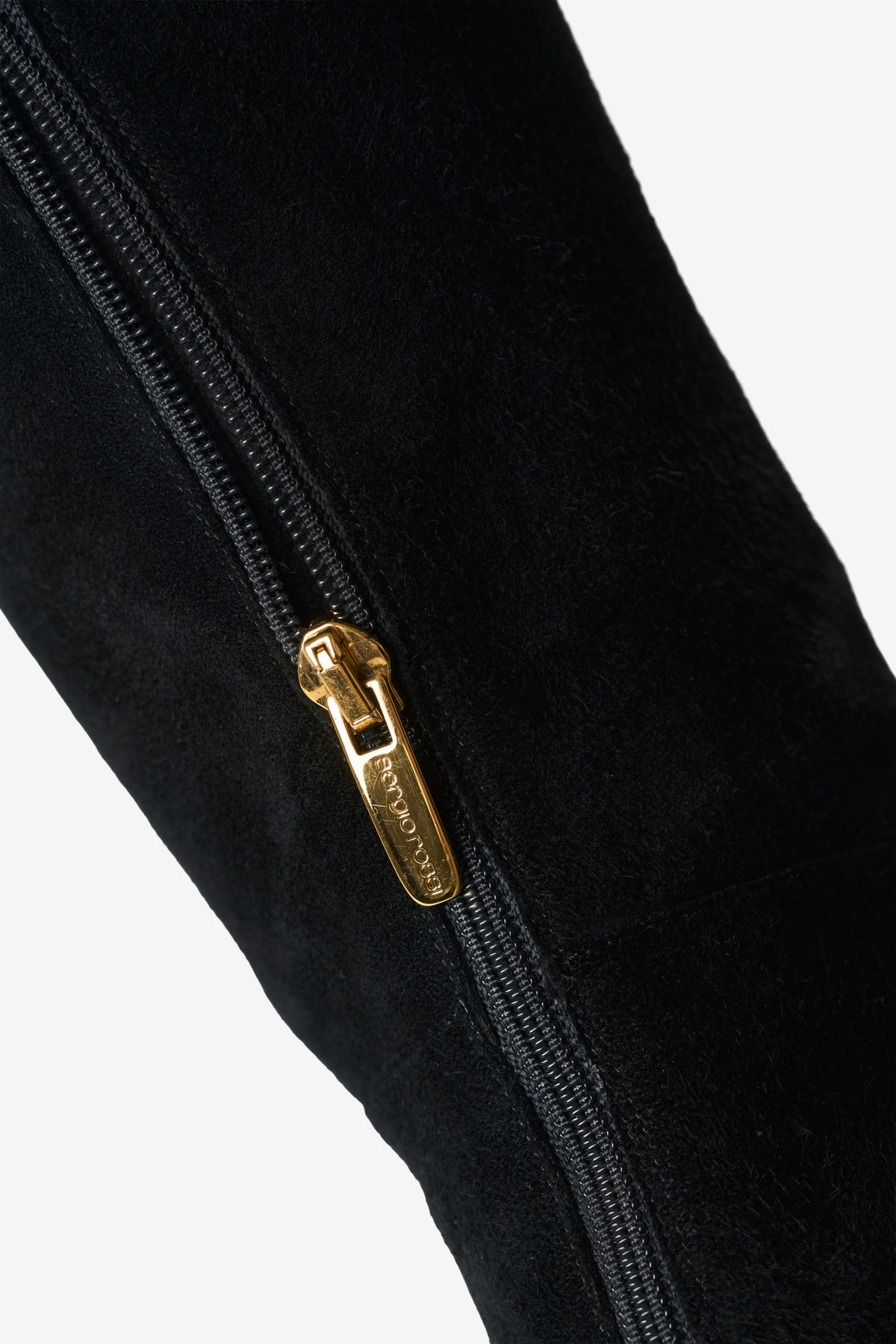 The Knee Tall Suede Black Boots