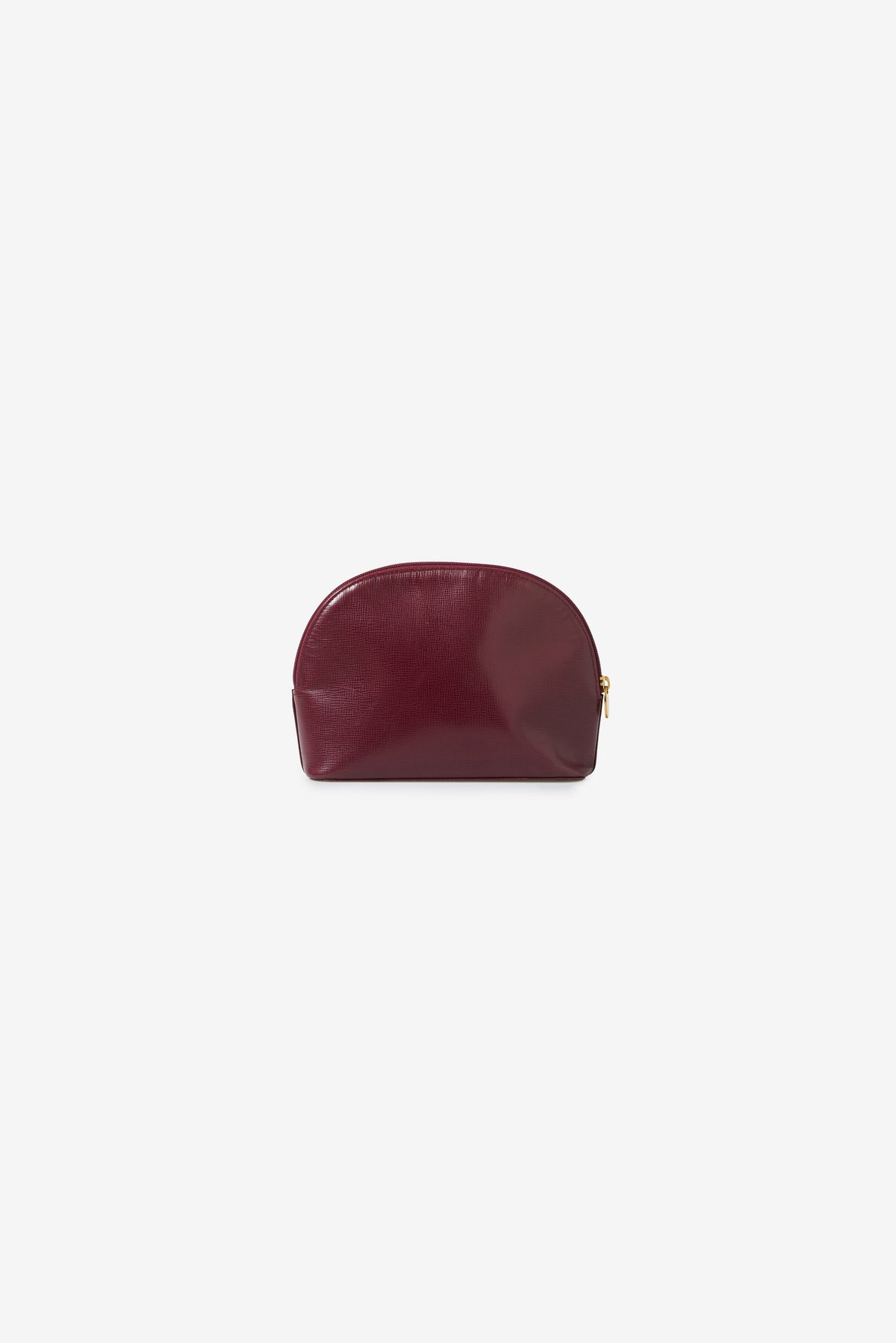 Vintage Must de Cartier Burgundy Leather Cosmetic Pouch