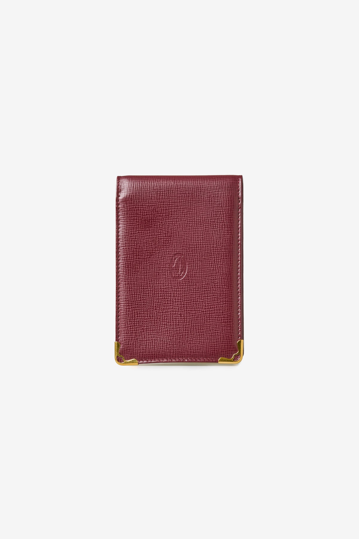 Vintage Must de Cartier Burgundy Leather Note Pad Cover