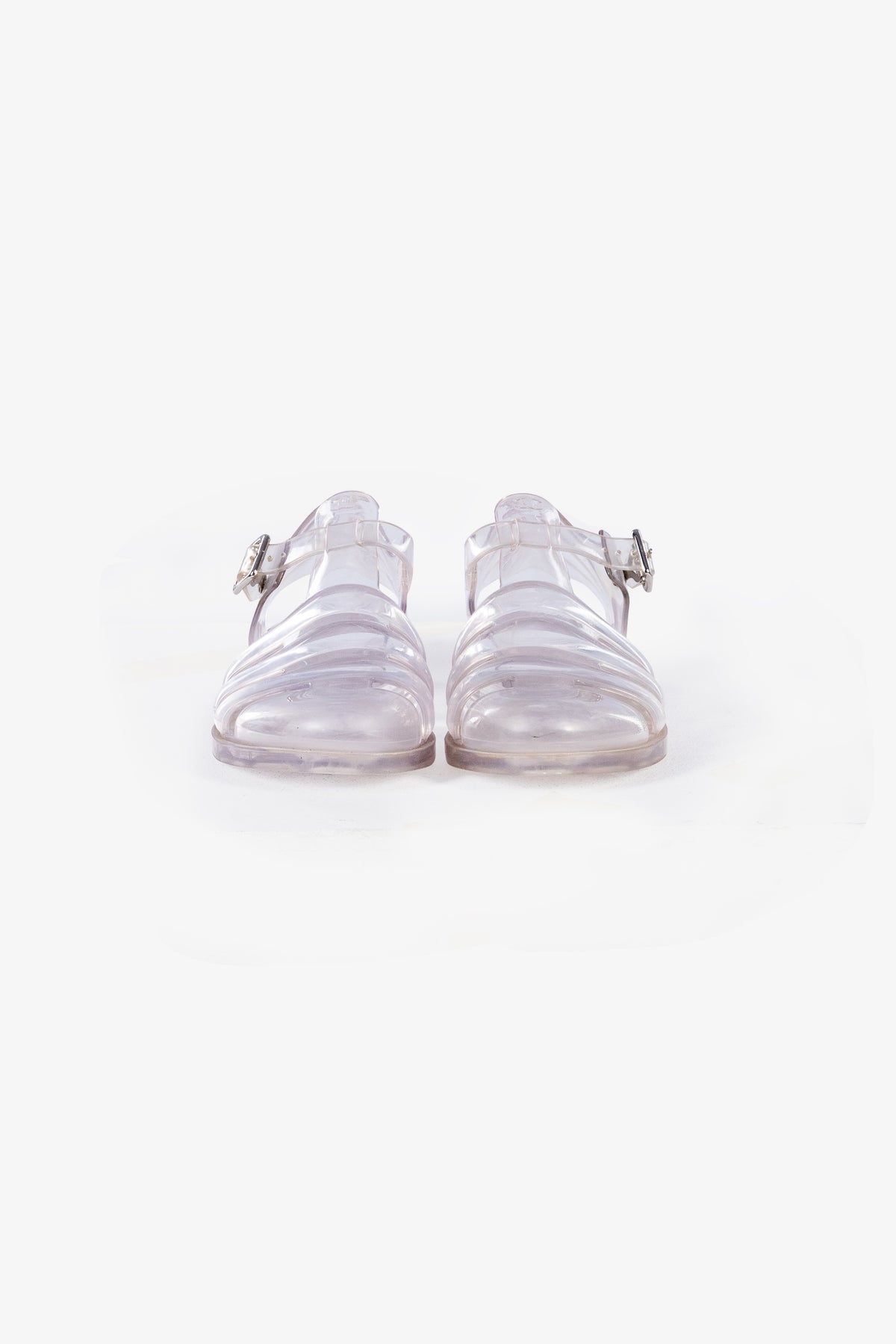 Transparent Rubber Buckle Jelly Fisherman Sandals