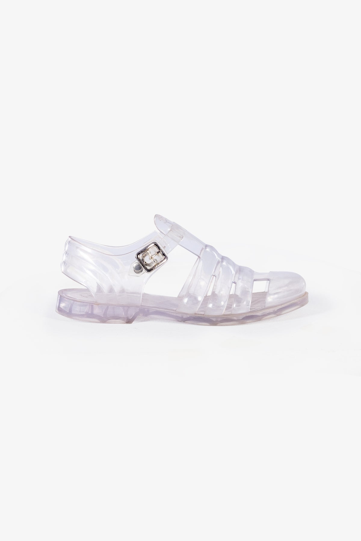 Transparent Rubber Buckle Jelly Fisherman Sandals